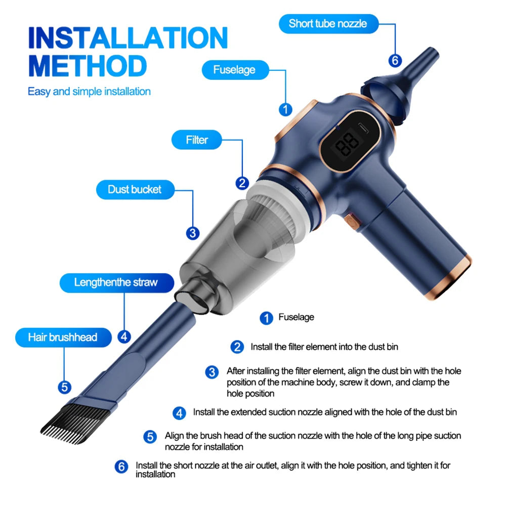 Wireless Vacuum Car Cleaner