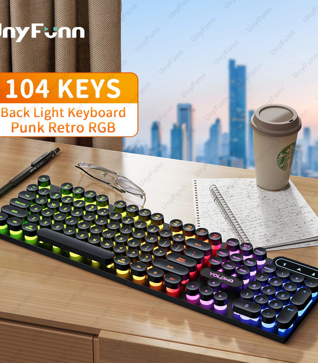 Wired Gaming Keyboard 104 keys