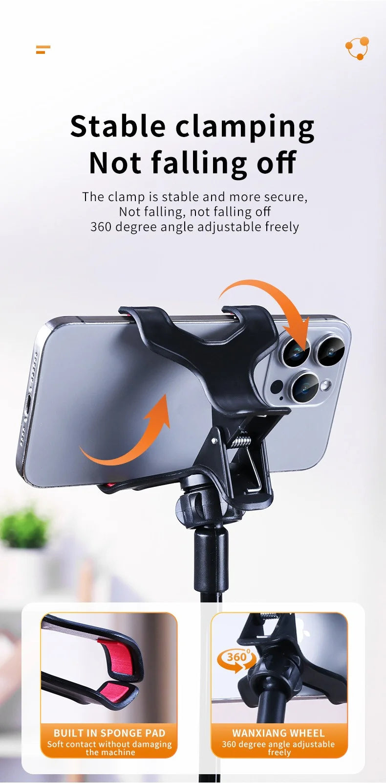 Adjustable 360 ° rotating portable