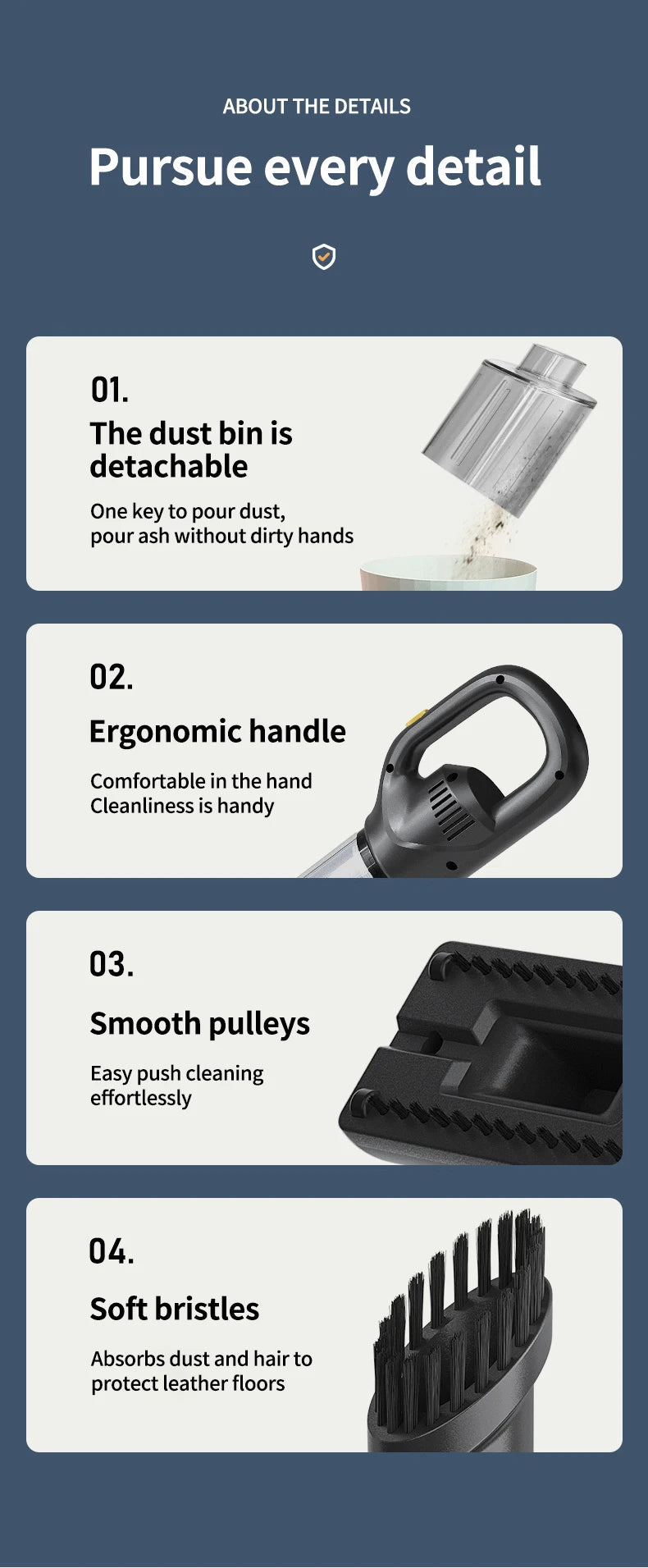 Wireless handheld vacuum cleaner