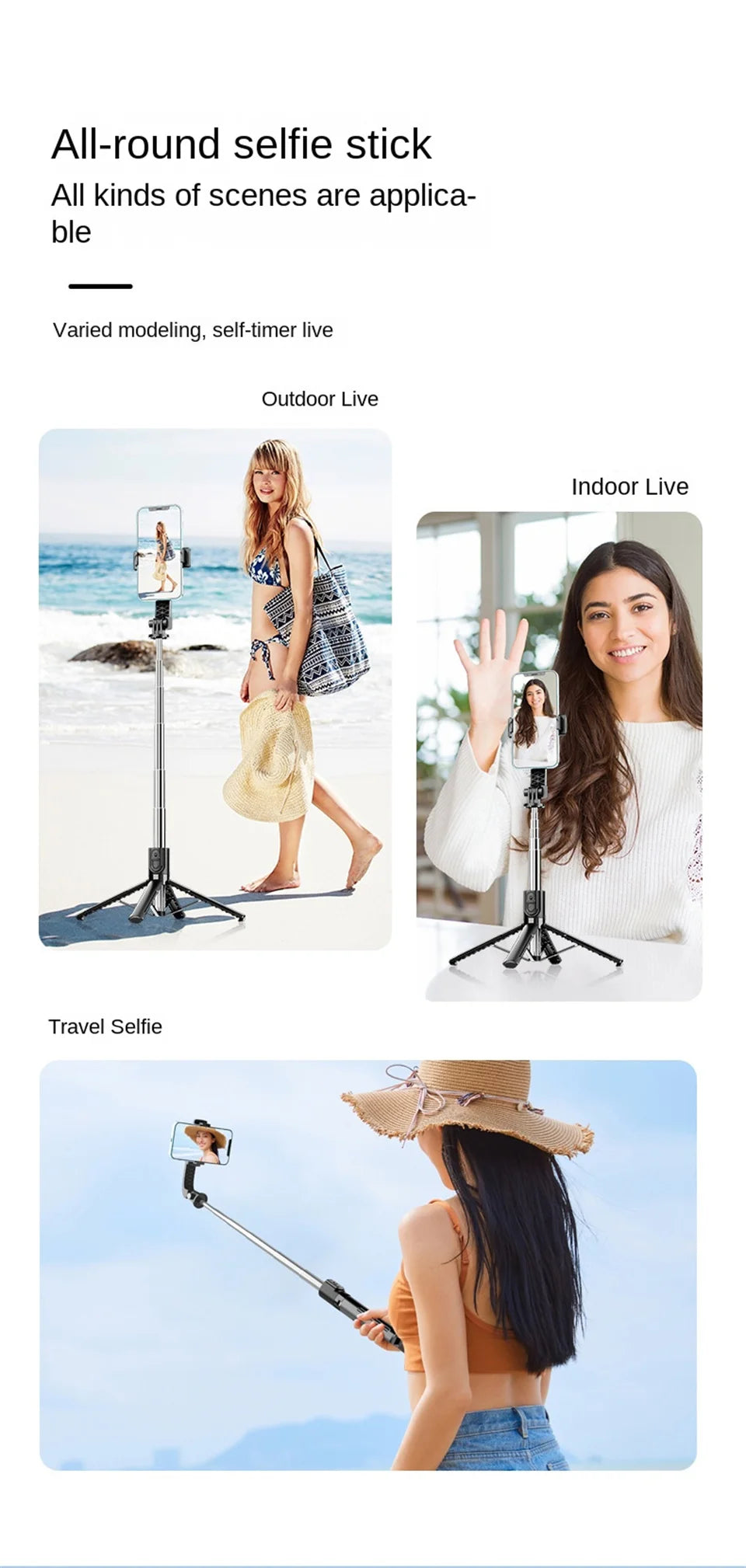 Wireless Selfie Stick for Smartphone