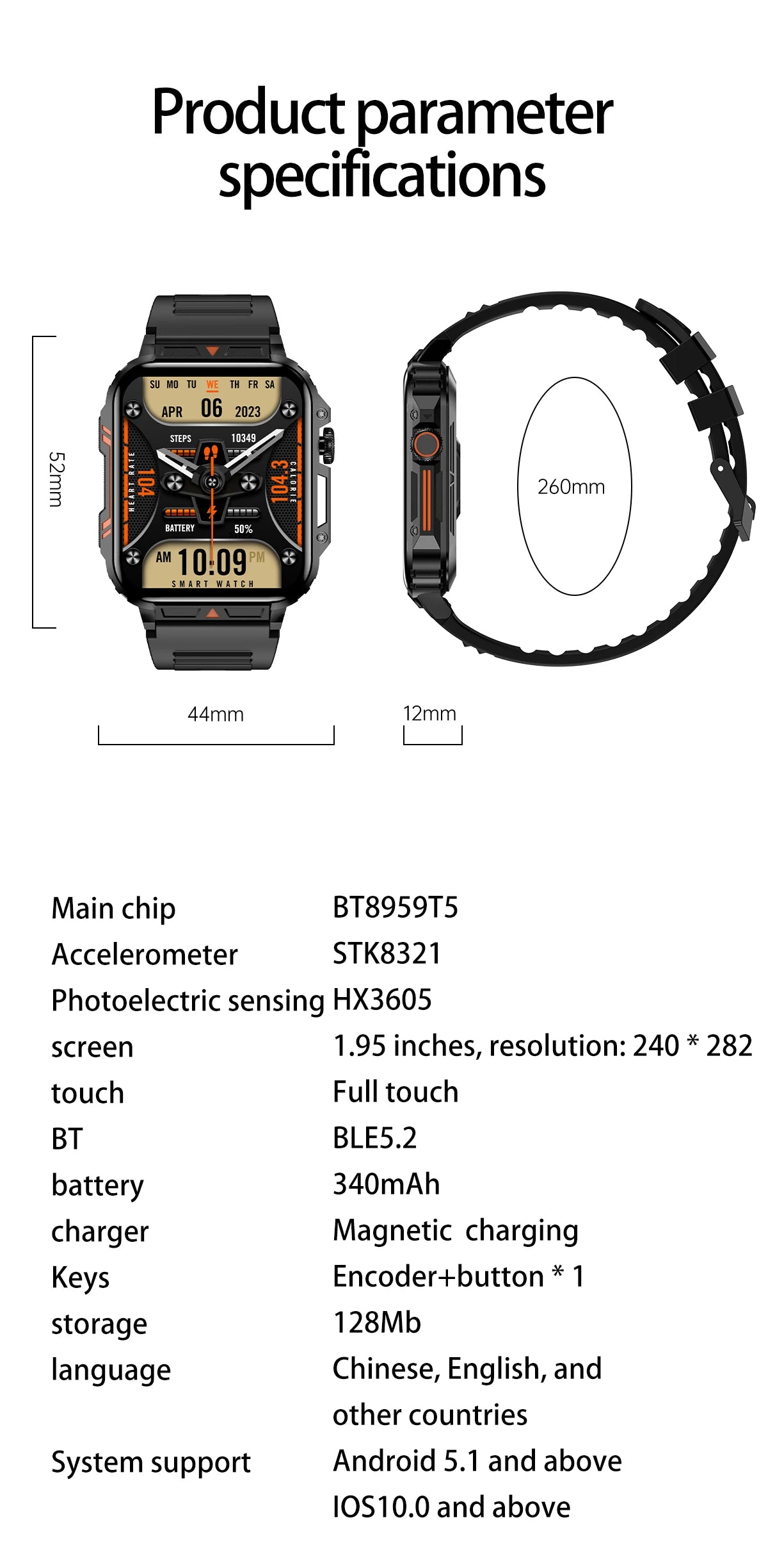 Military Men Smart Watch