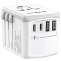 LENCENT Universal Travel  Adapter International  Plug Adaptor with 2 USB-C +2 USB-A Ports Wall Charger for EU UK USA AUS Travel