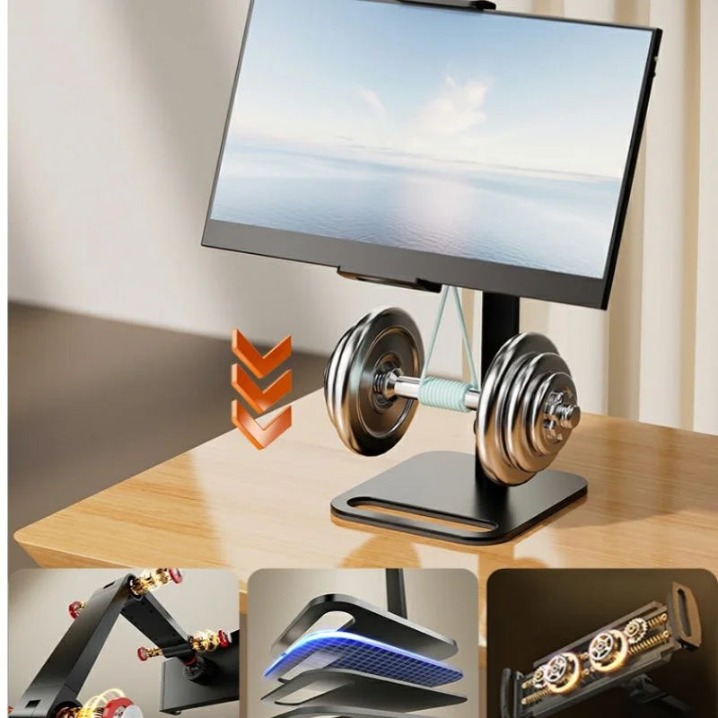 Tablet Stand Adjustable Folding Monitor Desk Holder Ergonomic Rotatable For 12-17 inch Tablet VESA Screen External Bracket