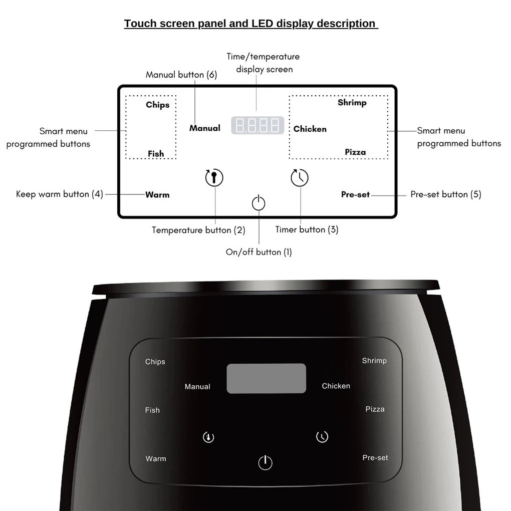 6L Air fryer Multi-functional intelligent