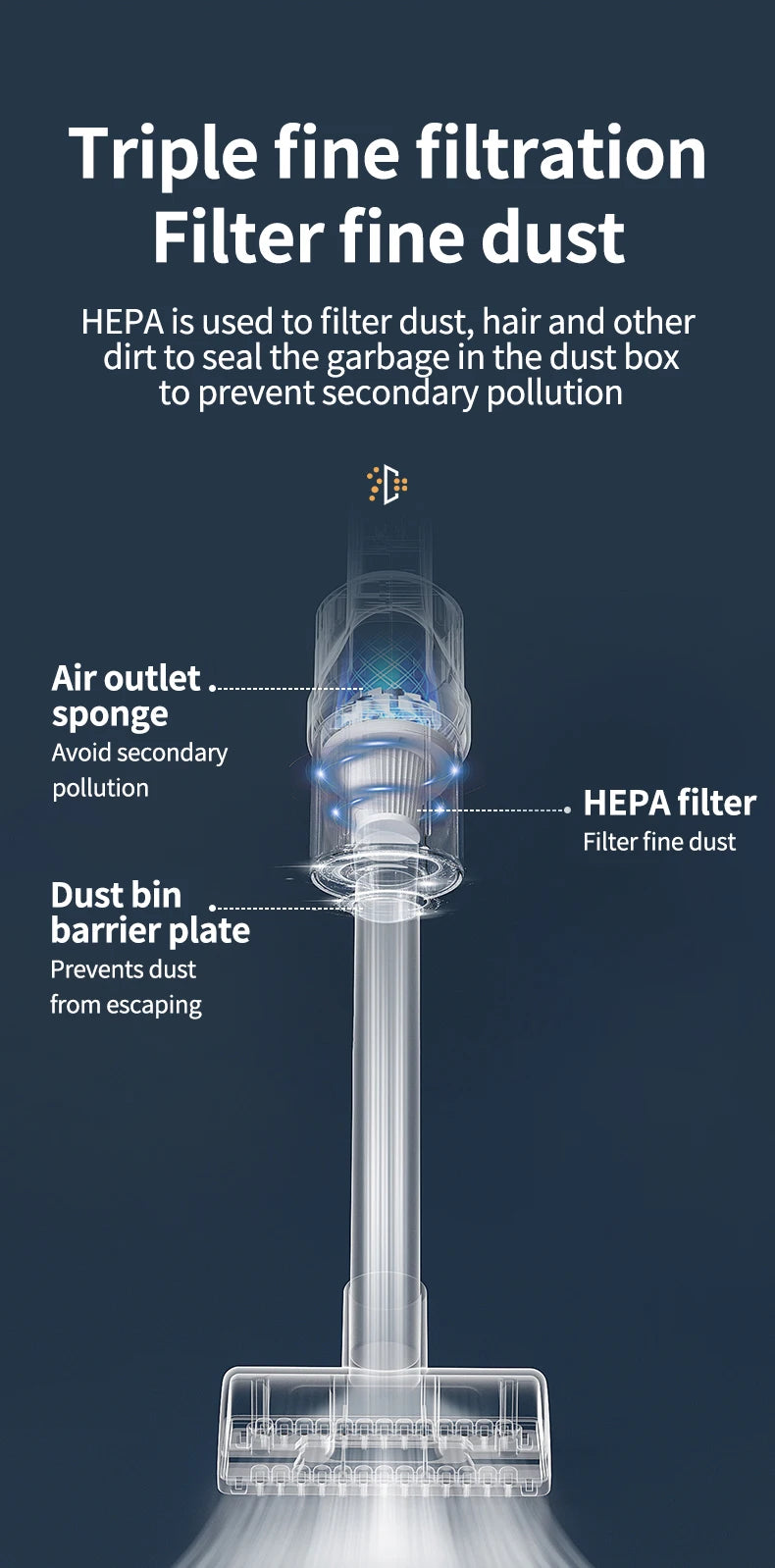 Wireless handheld vacuum cleaner